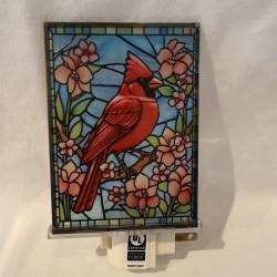 Veilleuse vitrail cardinal