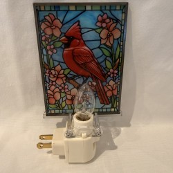 Veilleuse vitrail cardinal