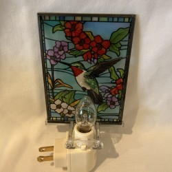 Veilleuse vitrail colibri