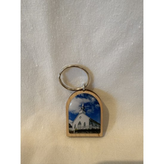 Porte-clé en bois chapelle Souvenir