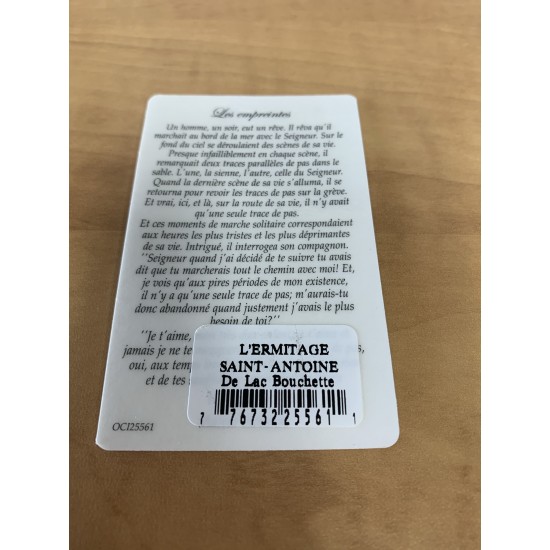 Carte avec Empreintes de pas