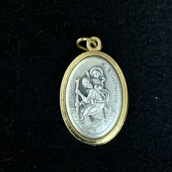 Médaille de Saint-Christophe couleur doré